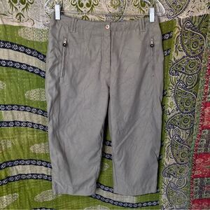 Jamie Sadock Muted Olive Cropped Golf Pants Size 6